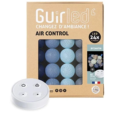 Abbildung von GuirLED LED Baumwollkugeln Lichterkette USB Drahtlose Fernbedienung Baby Nachtlicht 2h Dual 2A Netzteil enthalten 4 Intensitäten 24 Kugeln 2.4m Byzantin