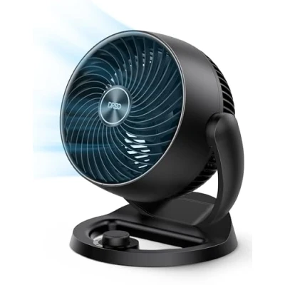 Abbildung von Dreo Ventilator für Schlafzimmer, 2023 New Desk Air Circulator Fan Whole Room, 9 Zoll, 70 ft Strong Airflow, 120 verstellbar, 28 dB Low Noise, Quiet, 3 Geschwindigkeiten, tragbarer