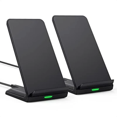 Abbildung von BHHB Wireless Charger Stand [2er Pack], 15W Induktive Ladestation Kabelloser ladeger Kompatibel Mit Samsung Galaxy S23 S22 S21 S10, Note20 10, iPhone 15 14 13 12 11 Pro Max Plus Google