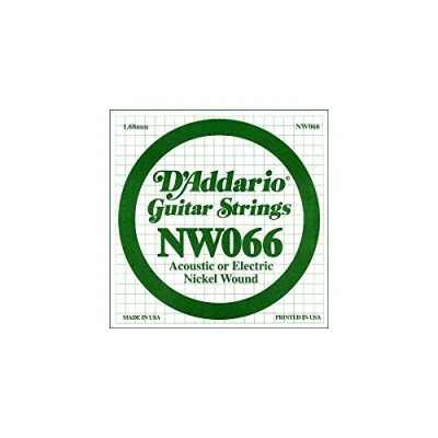 Abbildung von D&#039;Addario NW066 Nickel Einzelsaite für Gitarren 0,17 cm (0,066 Zoll)