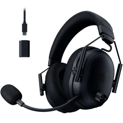 Abbildung von Razer BlackShark V3 Pro Kabelloses E Sport Headset mit ANC Geräuschunterdrückung 50mm Audio Treiber Abnehmbares Mikrofon Wireless 2,4 GHz &amp; Bluetooth FPS Profile PC/Mac Schwarz