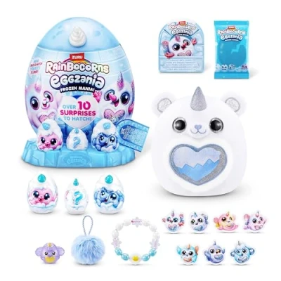 Abbildung von Rainbocorns Eggzania Frozencorn Mania (SNOWBELLA) von ZURU, Plüschspielzeug zum Sammeln für Mädchen ab 3 Jahren, Polar Bear