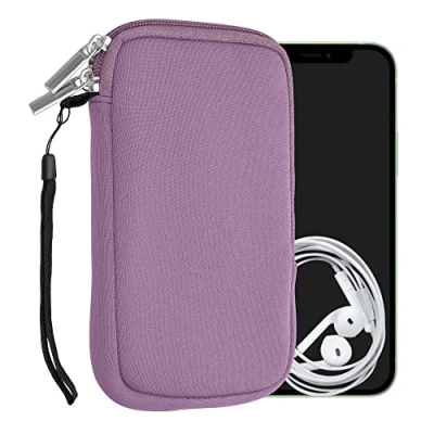 Abbildung von kwmobile Handytasche für Smartphones M 5,5&quot; Neopren Handy Hülle Lavendel Tasche 15,2 x 8,3 cm Innenmaße