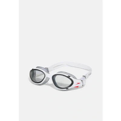 Abbildung von Speedo Biofuse Unisex Schwimmbrille, Größe: One Size, White/red/light smoke