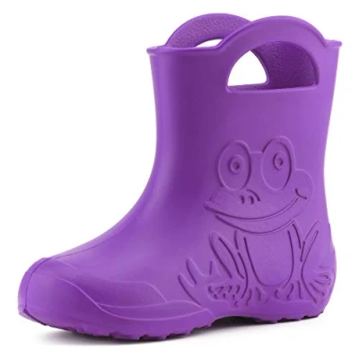 Abbildung von Ladeheid Eva federleichte Kinder Gummistiefel für Jungen und Mädchen Regenschuhe Bequeme wasserdichte Regenstiefel LA CA 01