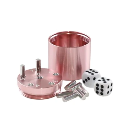 Abbildung von BestSaller 3006 &#039;SUPER SIX&#039; Aluminum &#039;Sonder Edition&#039;, 36 Spielstäbchen &amp; 2 Würfel, roségold (1 Stück)