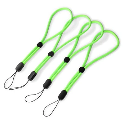 Abbildung von trage.band® Robustes verstellbares kurzes Handgelenk Trageband, 4 St. neongrün