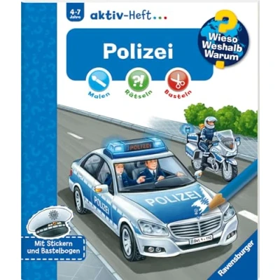 Abbildung von Wieso? Weshalb? Warum? aktiv Heft: Polizei: Malen, Rätseln, Basteln. Mit Stickern und Bastelbogen (aktiv Heft Heft)