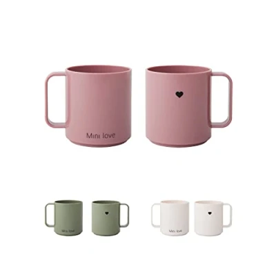 Abbildung von Design Letters MINI Tritan Trinkglas für Baby und Kinder lila BPA/EA/BPS Frei Multi/Trinklernbecher mit henkel Drop safe Zubehör ist separat erhältlich 175 ml Spülmaschinengeeignet