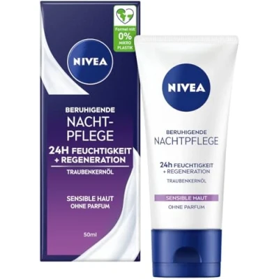 Abbildung von Nivea Beruhigende Nachtpflege 24H Feuchtigkeit Feuchtigkeitspflege, Größe: 50 ml,