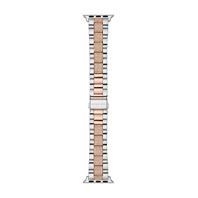 Abbildung von Michael Kors Apple Strap Uhren Zubehör, Damen, Größe: One Size, Silver/rose
