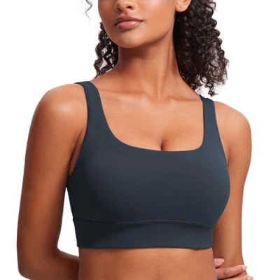 Abbildung von CRZ Yoga Damen Butterluxe Sport BH U Back Ohne Buegel Große Brüste Fitness Top Echte Marine XL