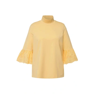 Abbildung von Ulla Popken Strickpullover, Damen, Größe: 42/44, Bright yellow