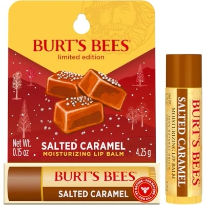 Abbildung von Burt&#039;s Bees Lippenbalsam Feuchtigkeitsspendender mit der Geschmacksnote Salzkaramell, Bienenwachs und Vitamin E aus nachhaltigen Quellen 100 % natürlichen Ursprungs 4,25 g