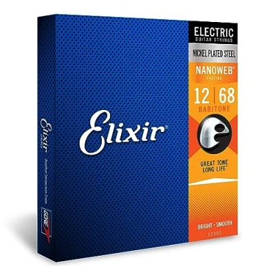 Abbildung von Elixir® Saiten E Gitarrensaiten mit NANOWEB®Beschichtung, Bariton (.012 .068)