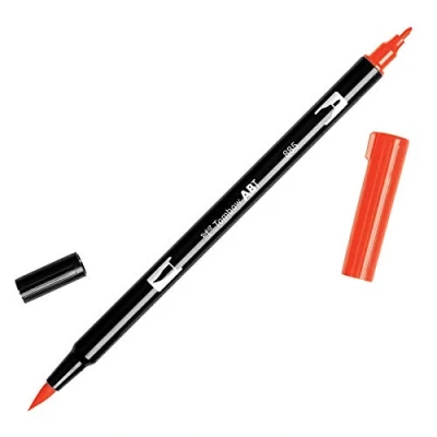 Abbildung von Tombow ABT 885 Fasermaler Dual Brush Pen mit zwei Spitzen, warm red
