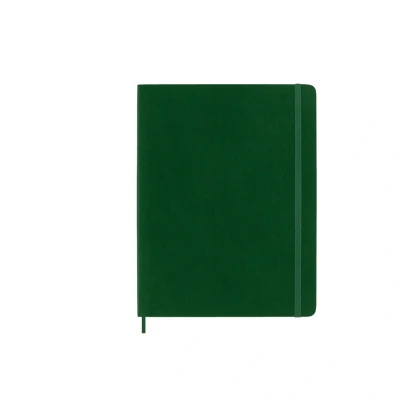 Abbildung von Moleskine Klassisches Notizbuch, Notizbuch mit Weißen Seiten, Weicher Einband und Elastischer Verschluss, Myrtegrün, XL Format 19 x 25 cm, 192 Seiten