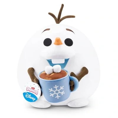Abbildung von Snackles Disney 35 cm großes Plüschspielzeug von ZURU, mit Snack Accessoire (Olaf&amp;hot Chocolate)