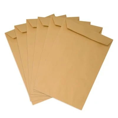Abbildung von Emerson 50x Versandtaschen DIN B4 Braun 250 x 353 mm 90g braune groß ohne Fenster gerade Klappe haftklebend Briefumschläge Briefkuverts Großformat Briefhüllen Papier Umschläge