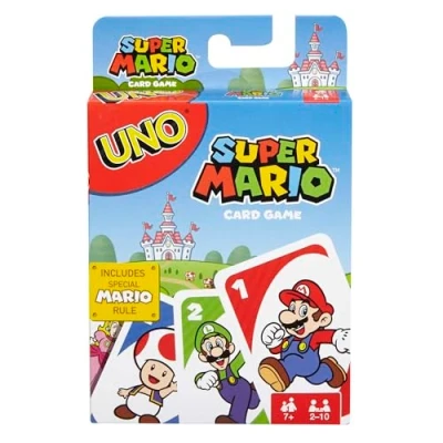 Abbildung von Mattel Games DRD00 UNO Super Mario Kartenspiel, geeignet für 2 10 Spieler, Kartenspiele und Kinderspiele ab 7 Jahren