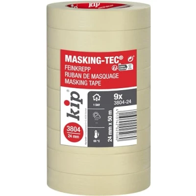 Abbildung von kip Masking Tec Feinkrepp 3804 24 natur 24mmx50m 9 Rollen