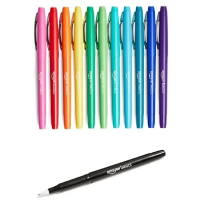 Abbildung von Amazon Basics Filzstifte, 12er Pack, Mehrfarbig