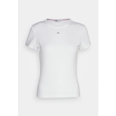 Abbildung von Tommy Jeans SLIM Essential Tshirt basic, Damen, Größe: 36, White