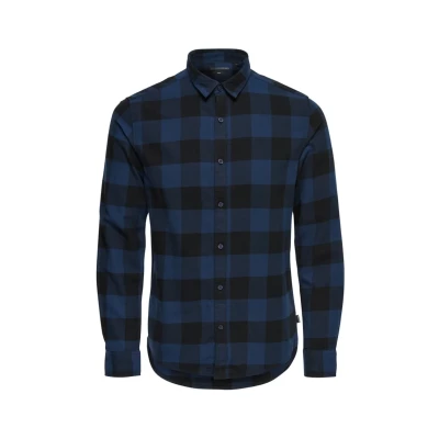 Abbildung von ONLY &amp; SONS Herren Onsgudmund Ls Checked Shirt Noos Freizeithemd, Dress Blues, XXL EU