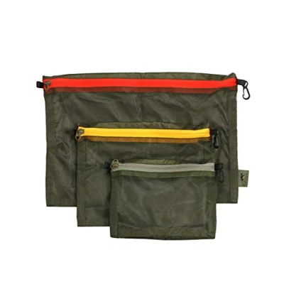 Abbildung von Tasmanian Tiger TT Mesh Pocket Set Rucksack Organizer Zusatz Taschen in 3 Größen Oliv