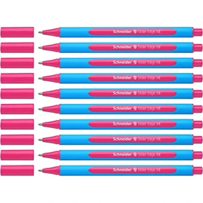 Abbildung von Schneider 152209 Slider Edge XB Kugelschreiber (Strichstärke: XB, dokumentenecht, Dreikant Stift) 10er Packung pink