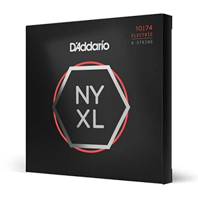 Abbildung von D&#039;Addario NYXL1074 Nickel Wound 8 String Electric Guitar Strings, Light Top/Heavy Bottom, 10 74