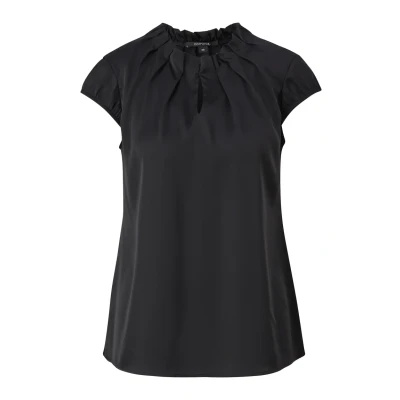 Abbildung von comma ORNÉ DE Fronces Bluse, Damen, Größe: 34, Schwarz
