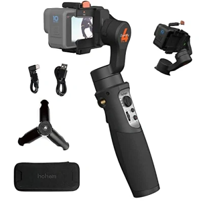 Abbildung von hohem iSteady Pro 4 Gimbal Stabilisator 3 Achsen kompatibel mit GoPro 13/12/11/10/9/8/7/6/5, für Osmo Action/Insta360 One R und andere Action Kameras IPX4 Spritzwassergeschützt