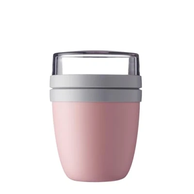 Abbildung von Mepal Lunchpot Ellipse Praktischer Joghurtbecher &amp; Müslibecher Unterteilung für Joghurt Müsli Geeignet Gefrierschrank, Mikrowelle Spülmaschine 500 ml + 200 Nordic Pink