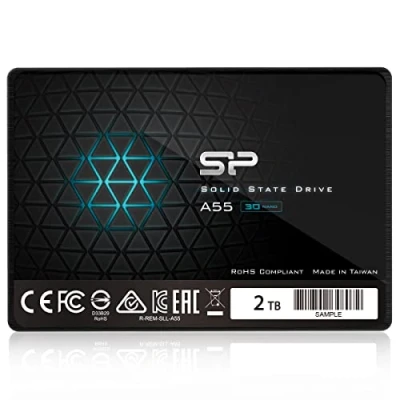 Abbildung von Silicon Power SSD 2TB 3D NAND A55 SLC Cache Performance Boost 2.5 inch SATA III 7mm (0.28&quot;) Internal Solid State Drive