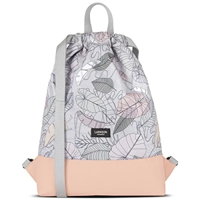 Abbildung von LARKSON Turnbeutel Damen &amp; Herren Muster No 7 Rucksack für Sport und Festival Beutel Klein mit Innentasche Außentasche Schnellzugriff
