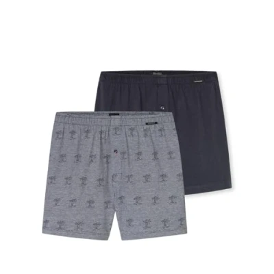 Abbildung von Schiesser 2 PACK Boxershorts, Herren, Größe: Medium, Nachtblau