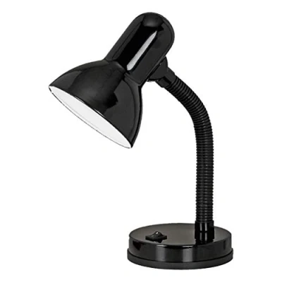 Abbildung von EGLO Tischlampe Basic, 1 flammige Tischleuchte, Schreibtischlampe aus Stahl und Kunststoff, Farbe: Schwarz, Fassung: E27