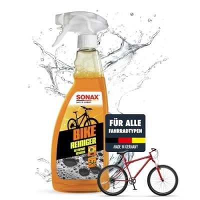 Abbildung von SONAX BIKE Reiniger (750 ml) Fahrradreiniger für Aluminium, Mattlacke, Carbon &amp; Kunststoffoberflächen, reinigt Kette Zahnkränze, E Bikes, materialschonend Art Nr. 08524000