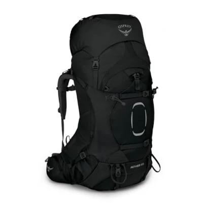 Abbildung von Osprey Aether Herren Rucksack, 65L, Black, S/M