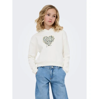 Abbildung von ONLY Girls Kapuzenpullover Cloud dancer für Kinder, Größe: 122/128,