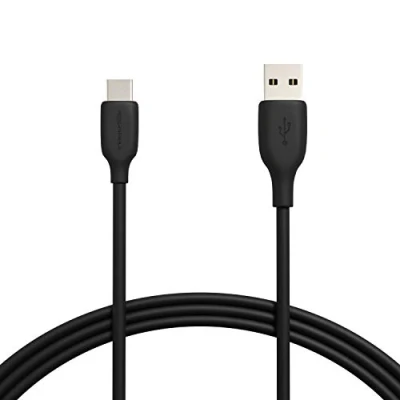 Abbildung von Amazon Basics Schnellladekabel, USB C auf A 2.0, 480 MBit/s, IF zertifiziert, für Apple iPhone 15, iPad, Samsung Galaxy, Tablets, Laptops, 1.8 m, schwarz