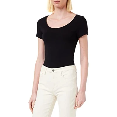 Abbildung von VERO MODA Damen VMMAXI My SS Soft U Neck NOOS T Shirt, Schwarz Black, 36 (Herstellergröße: S)