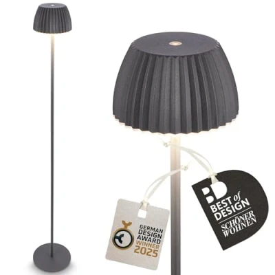Abbildung von LED Akku Stehlampe Brilo unplugged Riffle, anthrazit