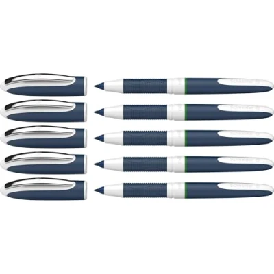 Abbildung von Schneider 183704 One Change Tintenroller (Schreibfarbe: grün, Strichstärke 0,6 mm, Rechts und Linkshänder) 5 Stück