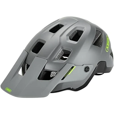 Abbildung von ABUS MTB Helm MoDrop MIPS robuster Fahrradhelm mit Aufprallschutz für Mountainbiker individuelle Passform Unisex Grau Matt, M