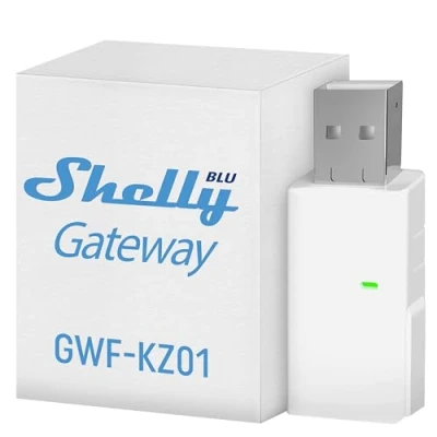 Abbildung von Shelly BLU Gateway Bluetooth WLAN in einem USB A Dongle Hausautomation Kompatibel mit Alexa &amp; Google Home iOS Android App Kabellos