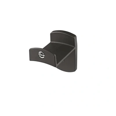 Abbildung von K&amp;M 16312 Kopfhörer Wandhalter Schwarz aus Kunststoff puristisch, für Over Ear inkl. Befestigungsmaterial