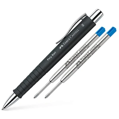 Abbildung von Faber Castell Kugelschreiber Poly Ball XB (Schwarz, + Ersatzminen)