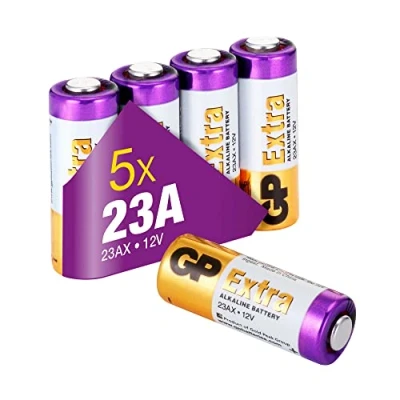 Abbildung von GP Extra Alkaline V23GA 12v Batterie 5 Stück 23a 12v, quecksilber frei P23GA / LRV08 für Fernbedienungen, Funktürglocken, Bluetooth Headsets, Sicherheitssysteme etc.